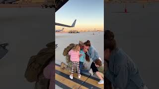 A child waited months for this moment ❤️#usa #FamilyLove #SoldierReturn #emotional  #honor #military