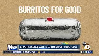 Chipotle restaurants support Pride