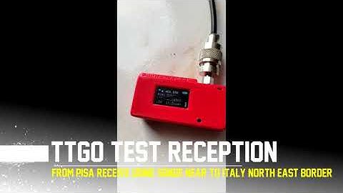 LoRa TTGO ESP32 test reception (from Pisa to Udine) - IZ5RZR