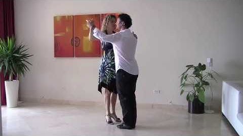 StepFlix Tango dance lessons, level 1, class #3 basic step with embrace, by Diego Santana