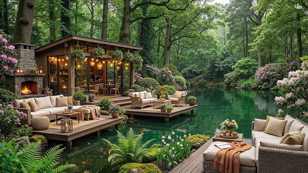 Кафе «Форест Лейк» с джазовой атмосферой ☕ Расслабляющая джазовая музыка и нежные звуки природы