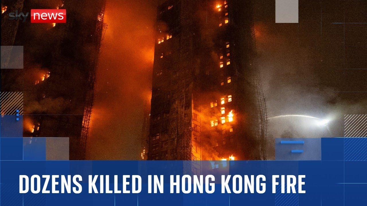 Police make arrests over huge Hong Kong flats fire - with dozens killed and more still missing