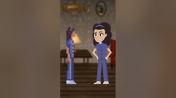 Esther meets her pixel self. #animation #mrhoppsplayhouse #shorts