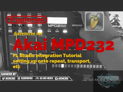 Akai MPD232 in FL Studio tutorial(transport, note repeat, etc.)