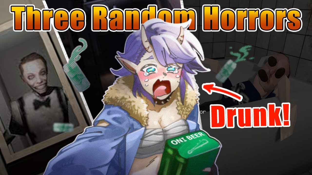 【 3 RANDOM HORRORS 】TIPSY TIME FOR A TERRIFYING NIGHT!【 Aono Shikishima | Ricorie Productions 】