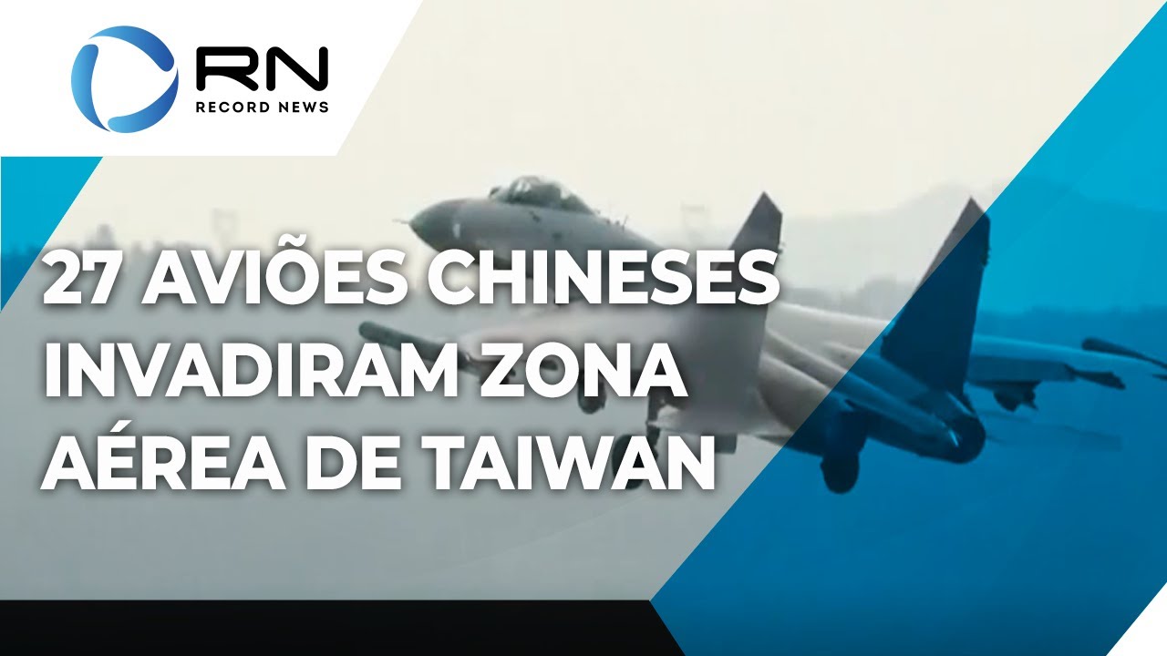 27 aviões chineses invadem zona de defesa aérea de Taiwan