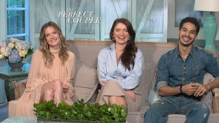 The Perfect Couple Interview Meghann Fahy, Eve Hewson, Ishaan Khatter, Netflix. Spoiler-Free