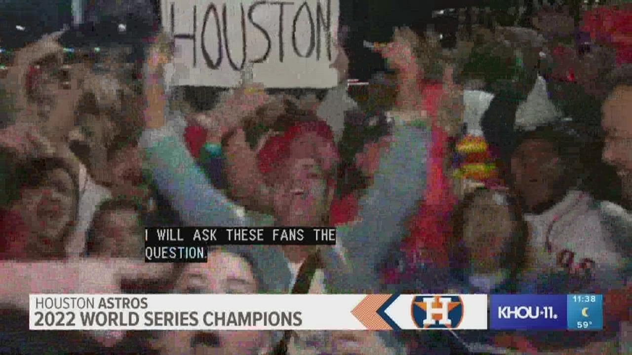 Houston Astros fans celebrate after winning the World Series against the  Los Angeles Dodgers during a game seven watch party at Minute Maid Park in  Houston, Texas, U.S. November 1, 2017. REUTERS/ …