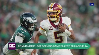 Commanders lose opening game: 24-22 to Eagles