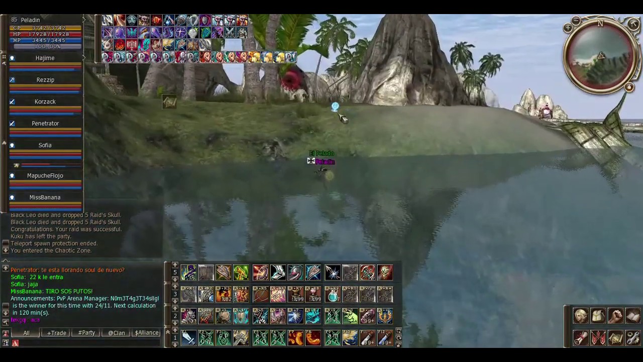 Nadando a Dino y Pvpeando en l2 Sentrix - YouTube