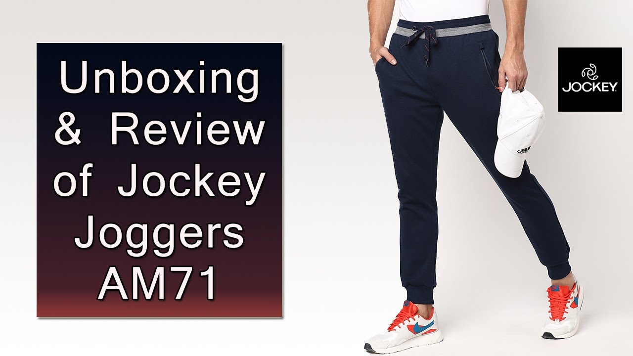 Unboxing & Review of Jockey Men Blue Solid Slim Fit Joggers -AM71, Jockey  for Men