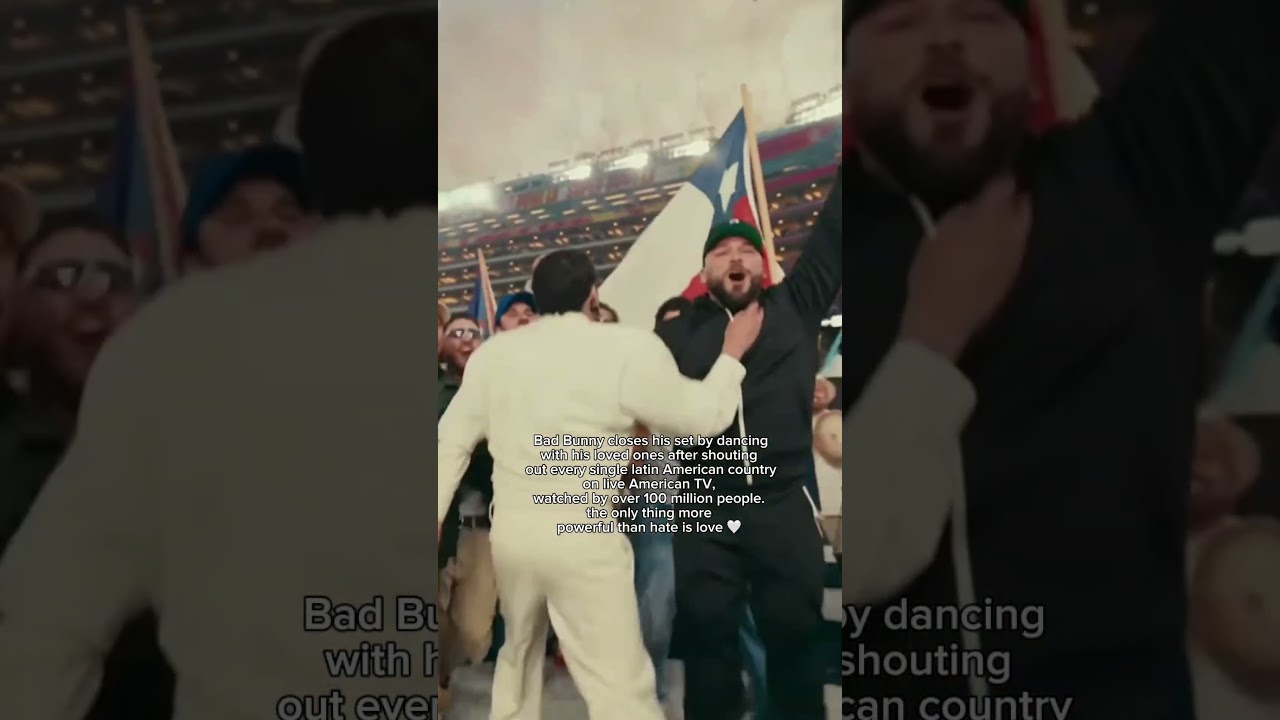 bad bunny made history during his super bowl halftime show❤️