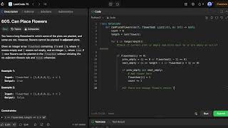 Leetcode 75 - Can Place Flowers - 4 of 75 - Python - Leetcode Solution