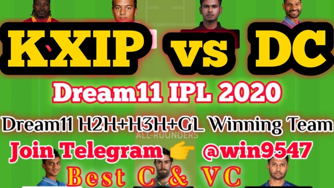 KXIP vs DC | Dream11 Team | Dream11 IPL 2020 | fantasy Cricket Expert ...