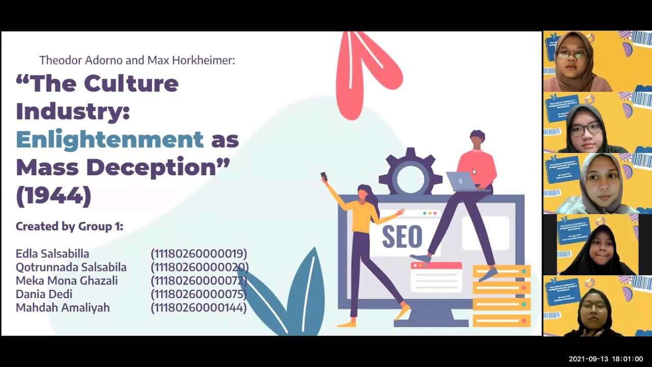 Theodor Adorno and Max Horkheimer's The Culture Industry Enlightenment as Mass Deception