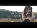 Knew You Were Trouble - Taylor Swift (日本語字幕)