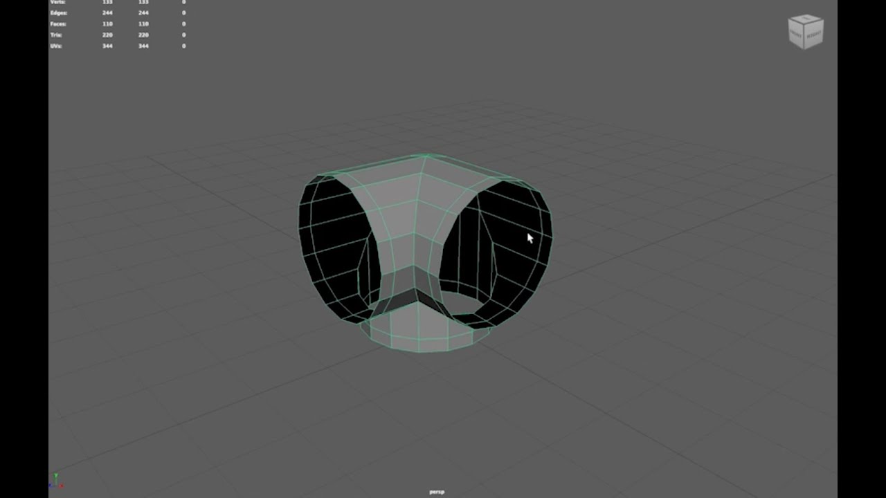 Model a 3 Pipe Connection in Maya 2024 - YouTube