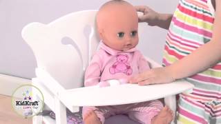 Chaise haute Blanche en Bois pour poupée Kidkraft