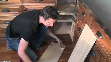How to install bi fold lazy susan cabinet doors
