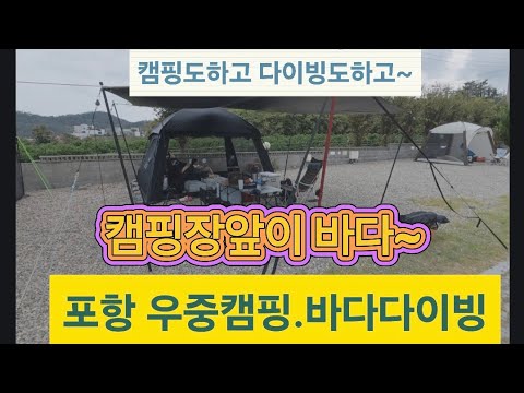 #우중캠핑#힐링#다이빙#전복#소라#여행#바다#죽도시장#포항캠핑#