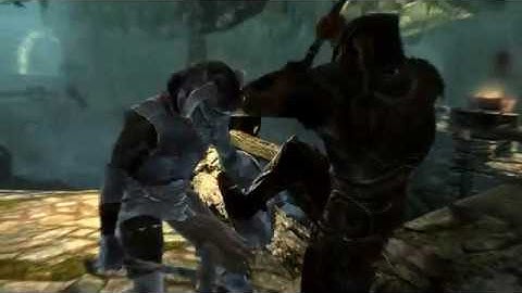 Death animation at Helgen Keep in Skyrim