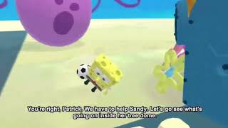 AI SpongeBob gets stuck on a soccer ball while Patrick has a stroke.