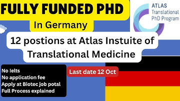 ATLAS PhD | Fully Funded Program in Germany #studyingermany #fullyfundedscholarship#molecularbiology