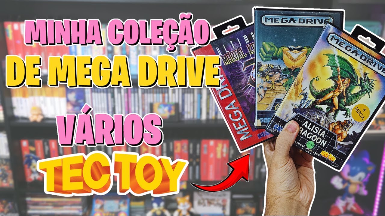 Minha COLEÇÃO de Jogos de Mega Drive