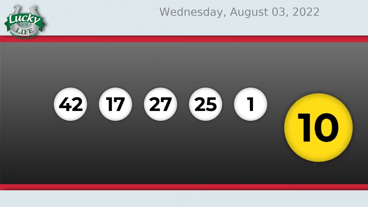 Lucky for Life Drawing For 08/03/2022 YouTube