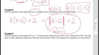 Finding the Equation of a Translated Function