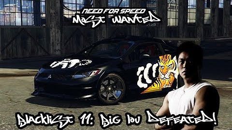 NFS Most Wanted Classic Mod Part 6: BLACKLIST 11 (BIG LOU) Defeated! Mitsubishi Eclipse Takedown!