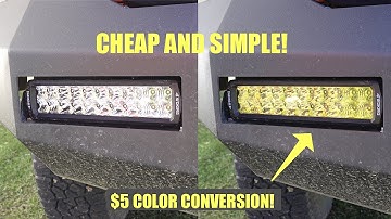 Color Changing my Light Bar to Yellow - 4WDKing 10" - Ram 2500 Snow Chief Group Upfitter Amber