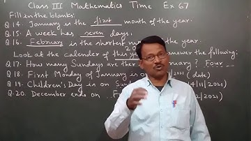 Class 3 Learning Mathematics Time Ex 67 Part 2 By Manoj Prasad Karn.