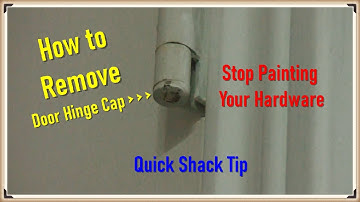 How to remove door hinge cap