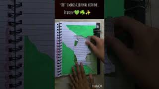 let's journal with me....💅ft: green 💚☘️✨! subscribe for more interesting video @ishita's art world 🫶