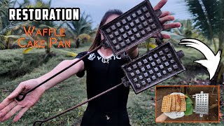 Antique Waffle Cake Pan Cambodia Style - Restoration by Boty Restoration 22,570 views 1 year ago 11 minutes, 17 seconds