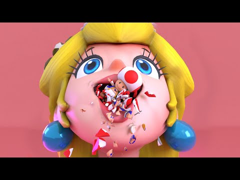 Toad die over and over again with Princess Peach [Death animations] 😁