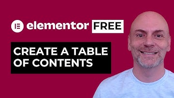 How to Create a Table of Contents in Elementor Free [Tutorial]