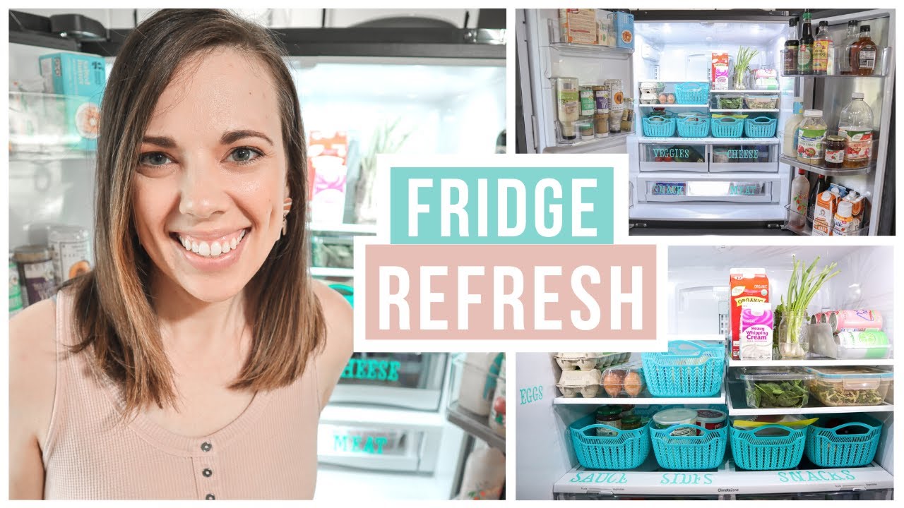 Refrigerator organization ideas/clean with me - YouTube