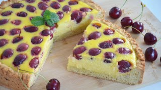 Заливной пирог с черешней (вишней) | Jellied pie with cherries (cherries)