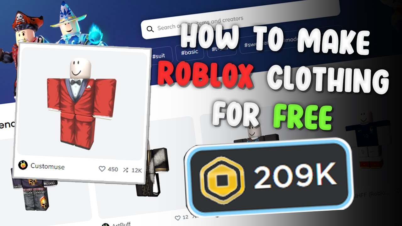 How to make Roblox clothing for FREE (MAKE ROBUX EASY) - YouTube