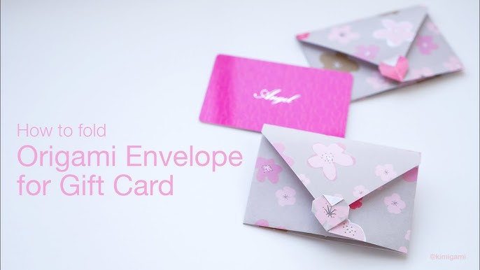 Origami Gift Card Holder Origami Kimono Set of 4 