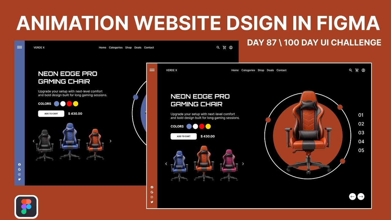 Complete Gaming Chair Website Design Tutorial 🔥 | Modern Landing Page ...