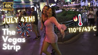 Las Vegas Strip at night, 4th of July, The New Sphere at The Venetian [4K video]