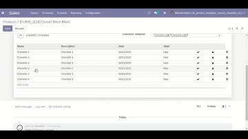 Products Template Custom Checklist Odoo