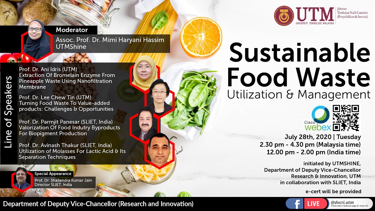 UTMShine Webinar - Sustainable Food Waste Utilization & Management