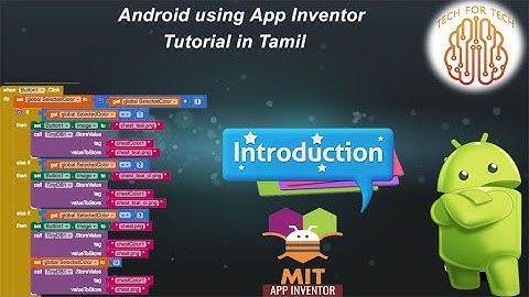 Andriod using App Inventor Tutorial in Tamil