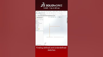 How to quickly identify an underdefined sketch #shorts #shortvideo @solidworks