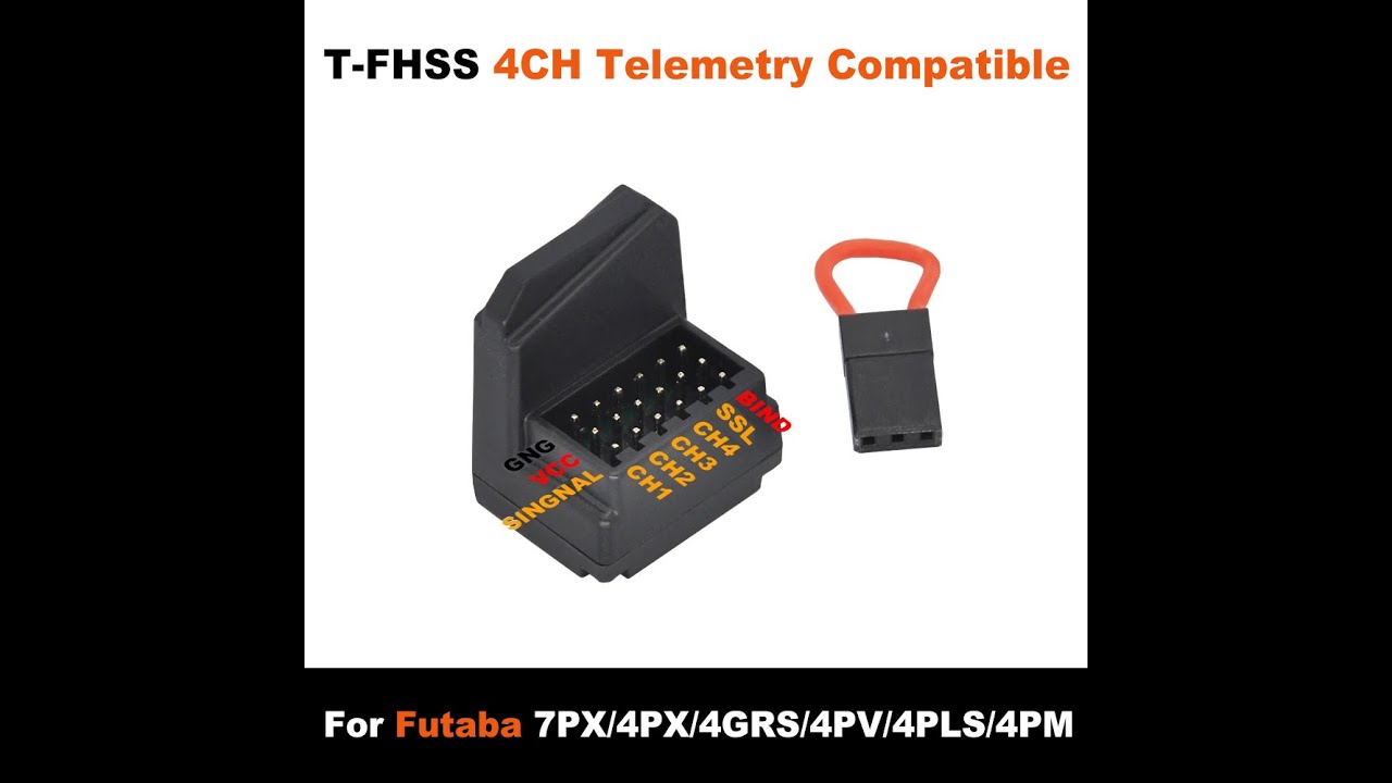 How to Bind Dasmikro 2.4G T-FHSS V1 4CH Telemetry Standard Receiver with Futaba 4PM 4PX 4PLS 4PV 7PX