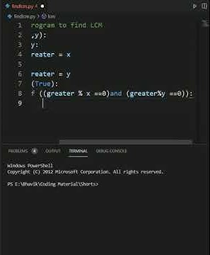 Python Program to find LCM of two numbers | #shorts - YouTube